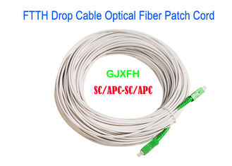 연결기 SC / APC SC / UPC 50M과 LSZH 외장 재료 광섬유 케이블 패치 코드